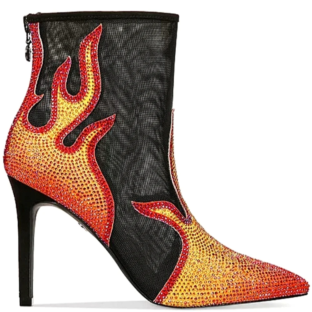 New w/Box Thalia Sodi Rayenn Embellished Side-Zip Pointy-Toe Ankle Dress Booties - Picture 1 of 5